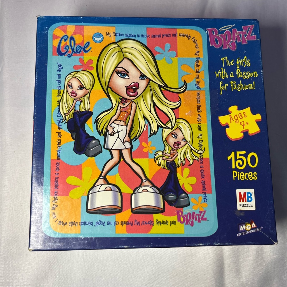 Vintage Bratz Dolls Puzzle Cloe 148‎ Pieces By Milton Bradley, RARE